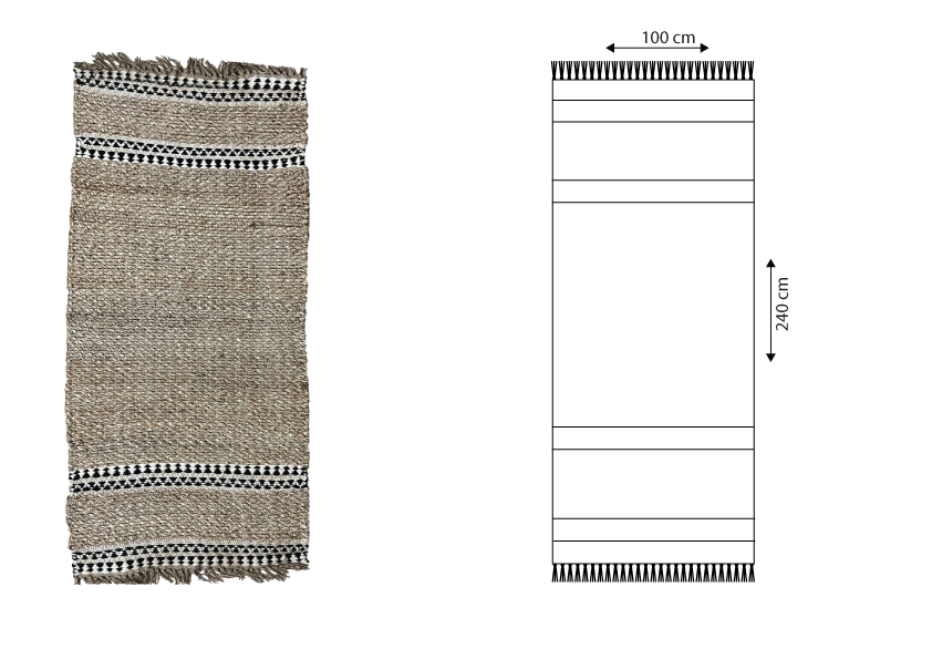 Jute Carpet 100*240