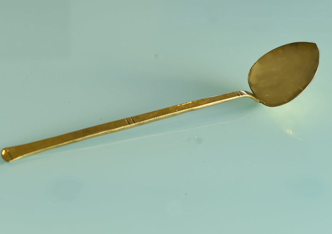 Handmade Brass Serving Spoon