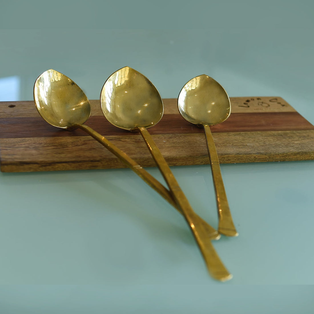 Handmade Brass Serving Spoon