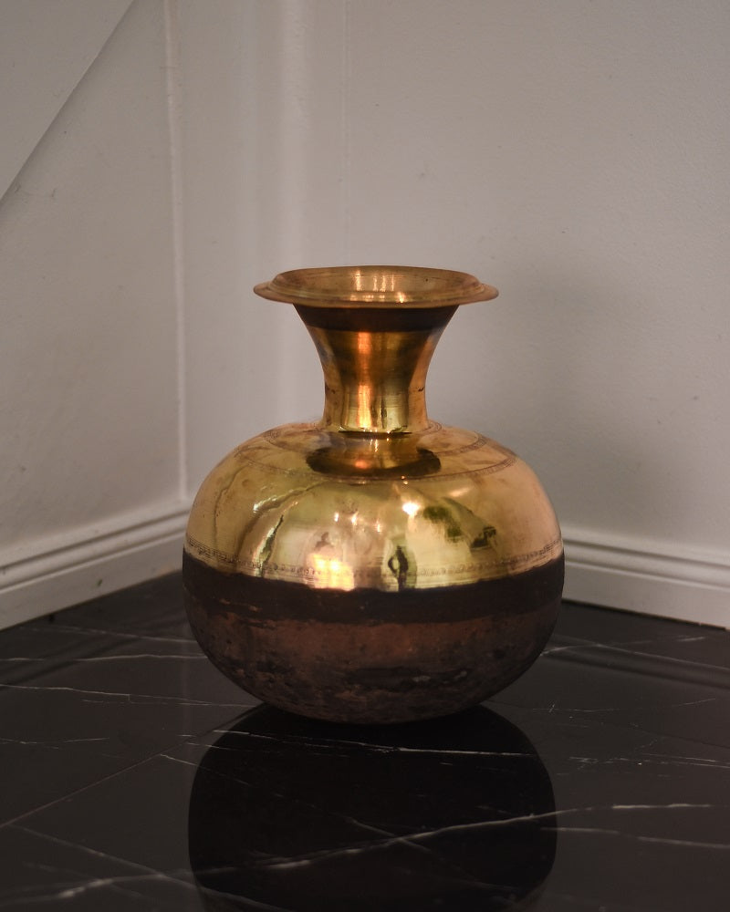 Antique Polished Brass Kolshi (Water Jar)